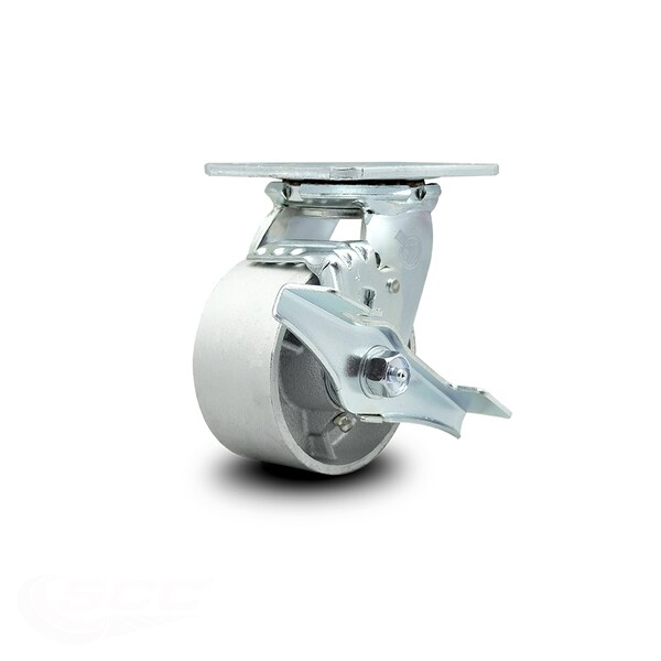 4 Inch Semi Steel Swivel Caster with Ball Bearing and Brake